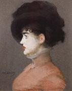 Edouard Manet Portrait of Irma Brunner in a Black Hat oil painting